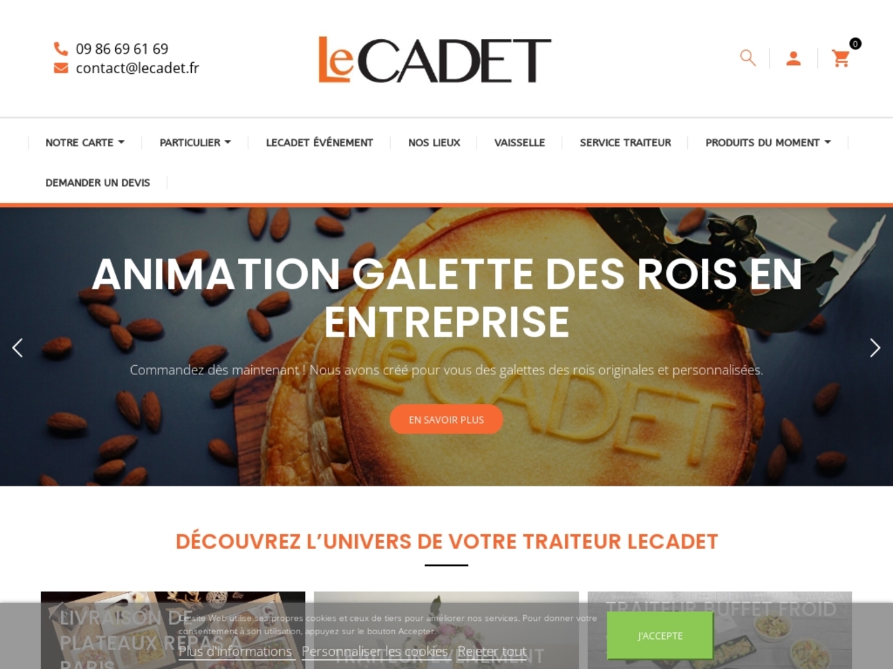 LeCADET : traiteur événementiel à Paris et en Ile-de-France