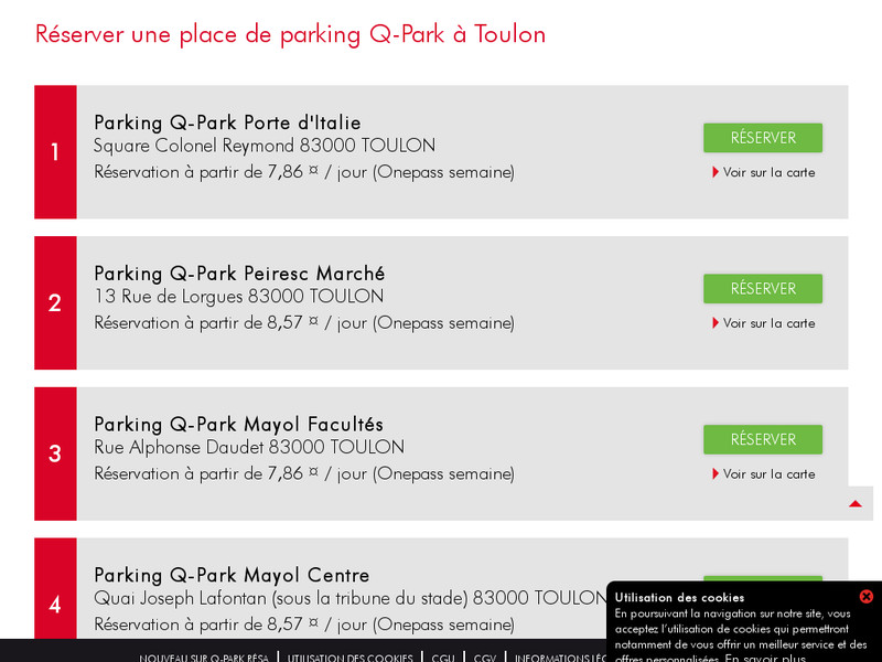 Réservez votre place de parking à Toulon