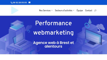 Page d'accueil du site : Performance webmarketing
