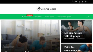 Page d'accueil du site : Muscle Home