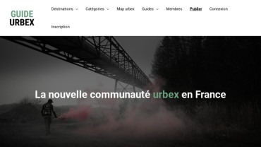 Page d'accueil du site : Guide Urbex