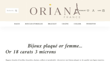 Page d'accueil du site : Oriana France