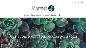 Page d'accueil du site : Vearth