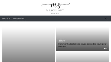 Page d'accueil du site : Masculart 