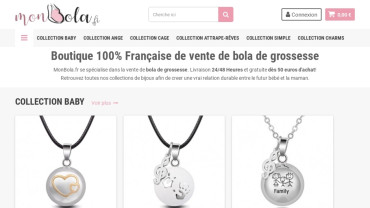 Page d'accueil du site : Monbola.fr