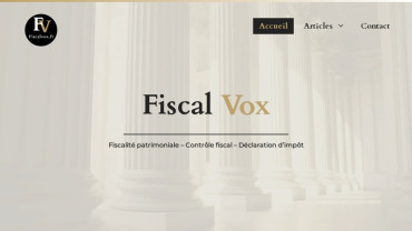 Page d'accueil du site : FiscalVox