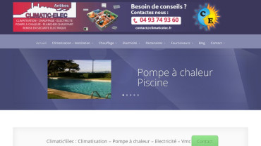 Page d'accueil du site : Climaticelec