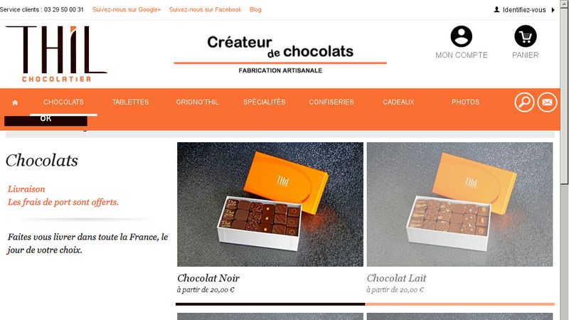 Votre chocolat en ligne livré à domicile