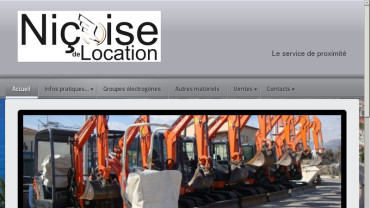 Page d'accueil du site :  Nicoise de location