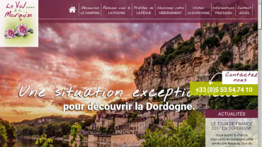 Page d'accueil du site : Le Val de la Marquise