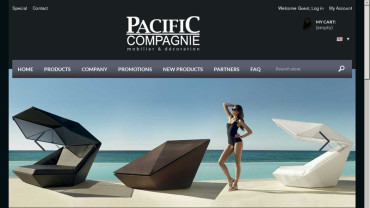 Page d'accueil du site : Pacific Compagnie