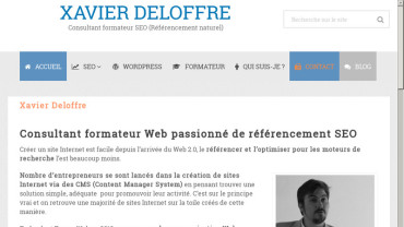 Page d'accueil du site : Xavier Deloffre