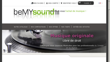 Page d'accueil du site : Be MY Sound
