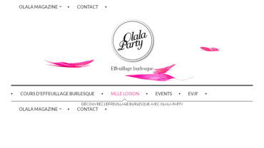 Page d'accueil du site : Olala Party