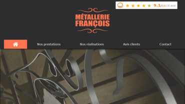 Page d'accueil du site : Métallerie François