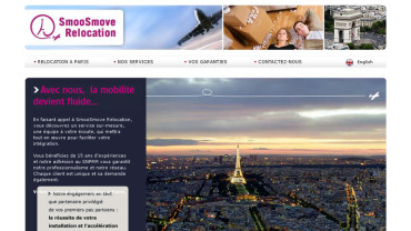 Page d'accueil du site : SmoosMove Relocation 