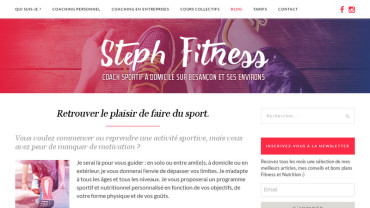 Page d'accueil du site : Steph Fitness