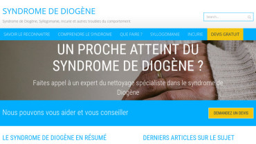 Page d'accueil du site : Le syndrome de Diogène