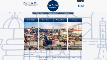 Page d'accueil du site : Porto & Co