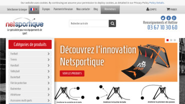 Page d'accueil du site : Netsportique