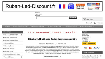 Page d'accueil du site : Ruban LED Discount