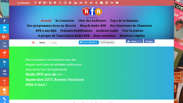 Page d'accueil du site : Radio Fréquence Rétro
