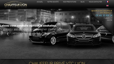 Page d'accueil du site : Chauffeur Lyon