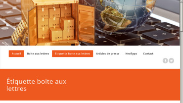 Page d'accueil du site : Neotypo.fr