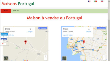 Page d'accueil du site : Maisons Portugal