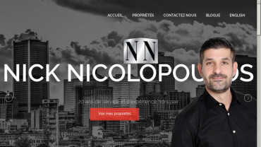 Page d'accueil du site : Nick Nicolopoulos