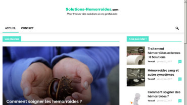 Page d'accueil du site : Solutions Hémorroïdes
