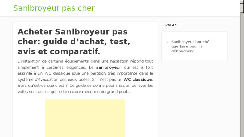 Sani Broyeur Infos