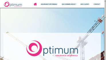 Page d'accueil du site : Optimum Décennale