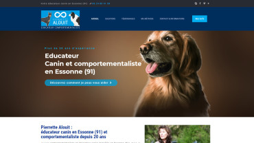 Page d'accueil du site : Mon éducateur canin