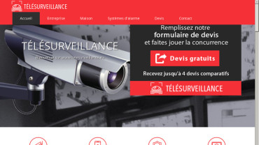 Page d'accueil du site : Telesurveillance.eu