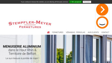 Page d'accueil du site : Stempfler - Meyer Fermetures