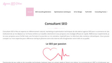 Page d'accueil du site : Celine-SEO.fr