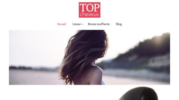 Page d'accueil du site : Top Cheveux
