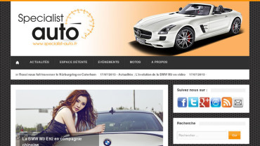 Page d'accueil du site : Specialist Auto