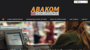 Page d'accueil du site : Abakom / KM Informatique