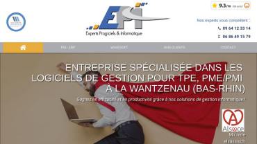 Page d'accueil du site : E.P.I. - Experts Progiciels & Informatique