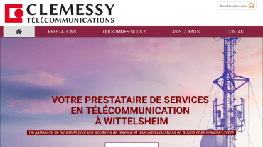 Page d'accueil du site : Clemessy Télécommunications