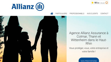 Page d'accueil du site : ALLIANZ - Cabinet d'assurance Sébastien Moine