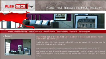 Page d'accueil du site : Flex Deco