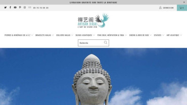 Page d'accueil du site : Artisan d'Asie