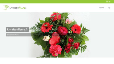 Page d'accueil du site : Livraison fleurs