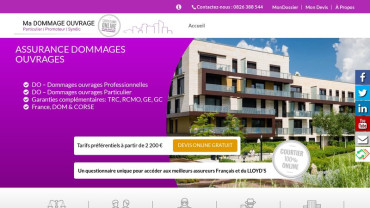 Page d'accueil du site : Assurance Dommagse-Ouvrage