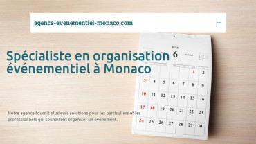 Page d'accueil du site : Agence évémentielle Monaco