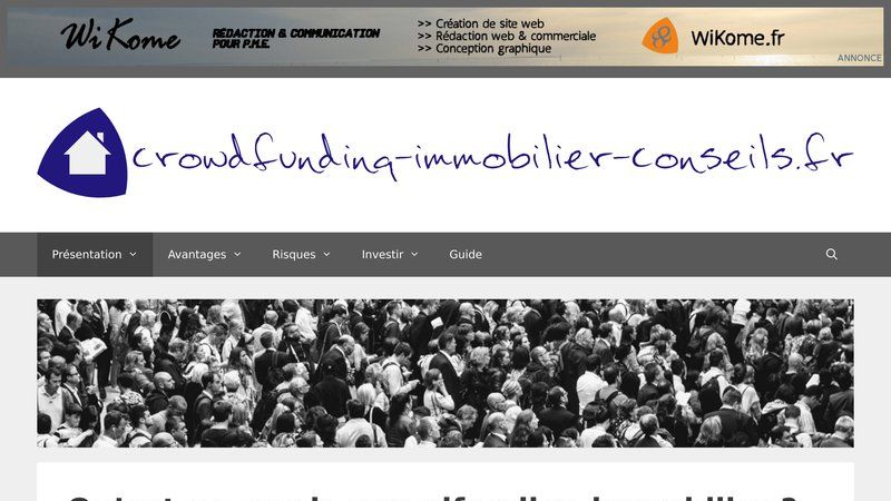 Crowdfunding Immobilier Conseils