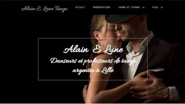 Page d'accueil du site : Alain et Lune Tango